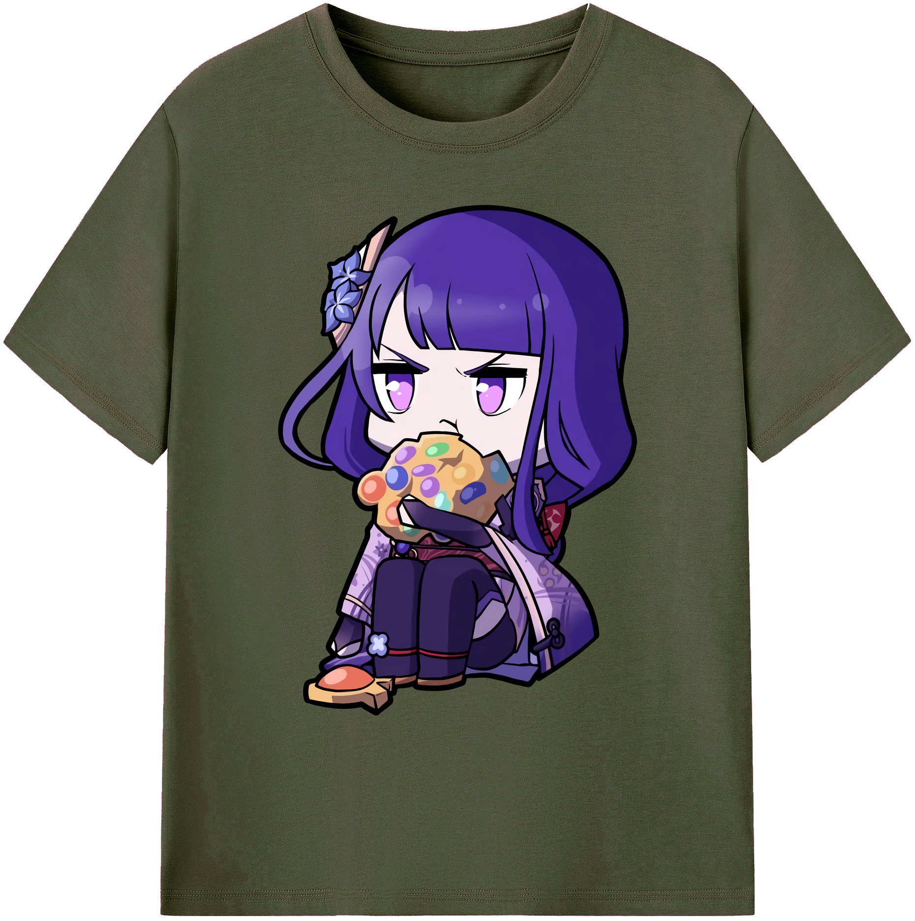げんし神 雷電将軍 らいでんしょうぐん genshin Raiden Shogun 綿100％ メンズ半袖Tシャツ｜肌触りやわらか＆通気性